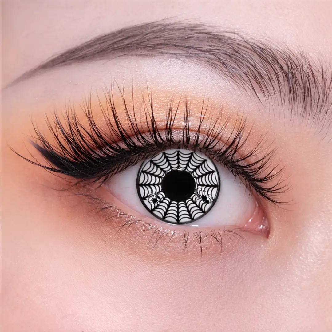 עדשות צבע לפורים Spider Web White